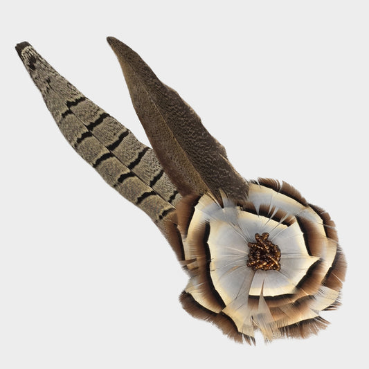 feather flower hat adornment