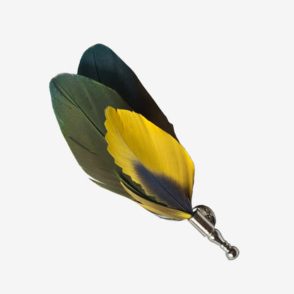 parrot feathers hat pin